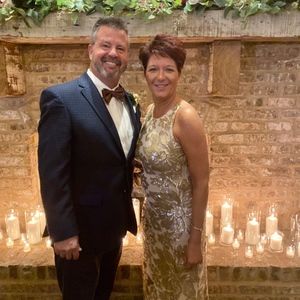 Belle by Badgley Mischka dress w/accessories